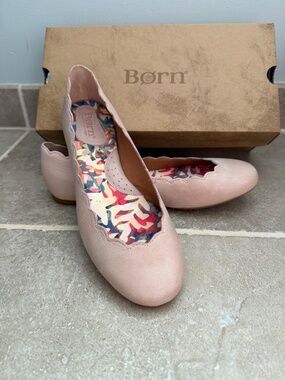 Women's Born Light Pink Leather Flats